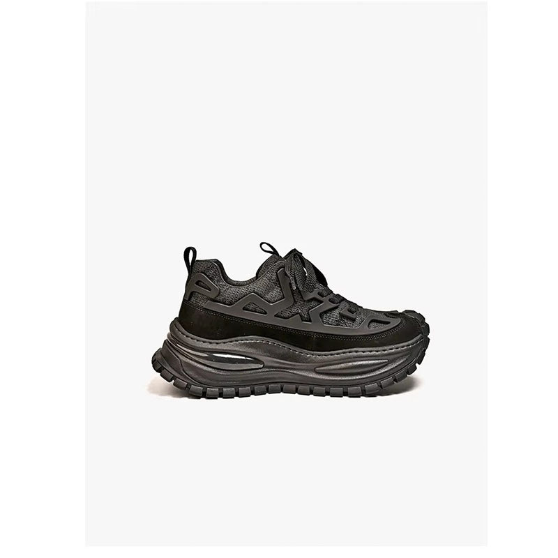 Leather Thick-Sole Outdoor Breathable Anti-Slip Sneakers