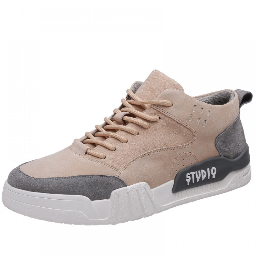 Men's Spring New Fashion Leather Casual Board Shoes