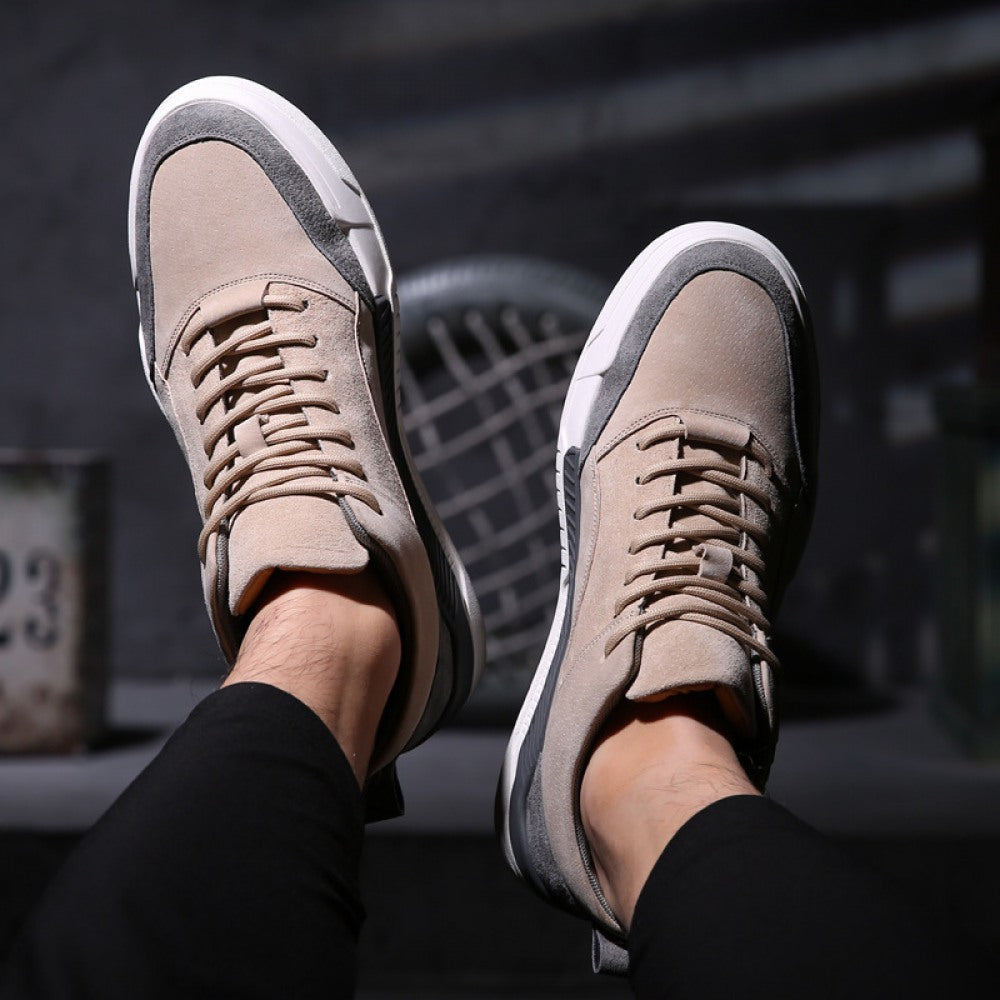 Men's Spring New Fashion Leather Casual Board Shoes