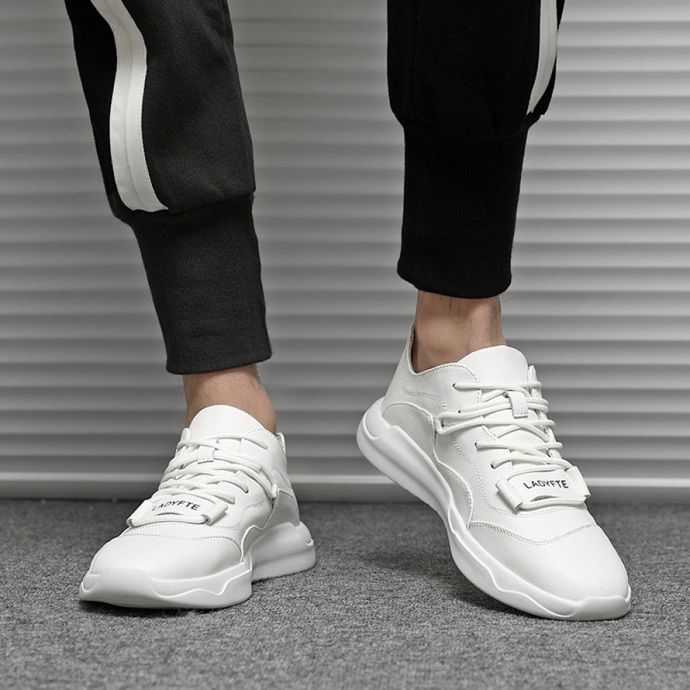 Autumn White Men's Trend Casual Leather Sports Shoes
