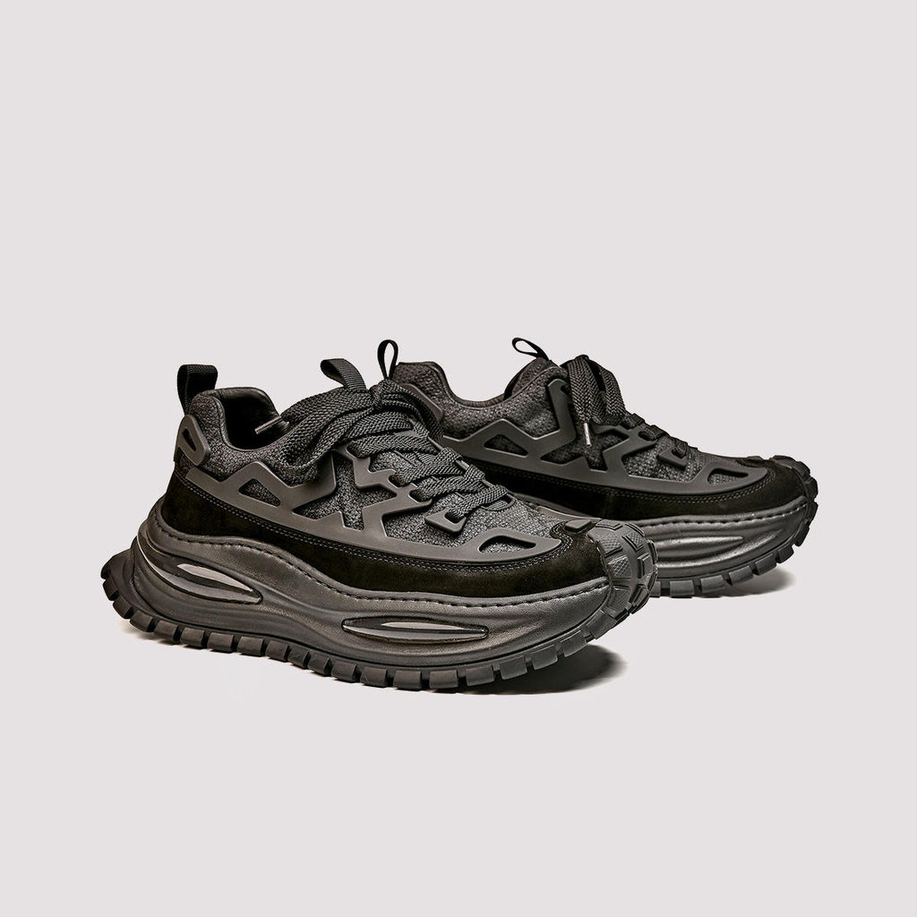 Leather Thick-Sole Outdoor Breathable Anti-Slip Sneakers