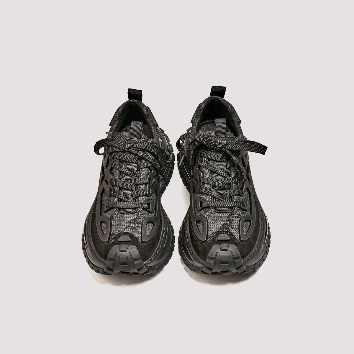Leather Thick-Sole Outdoor Breathable Anti-Slip Sneakers