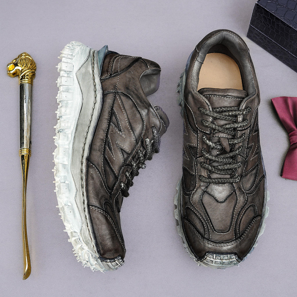 Men's Casual Stylish Handcrafted Lace-up Platform Shoes