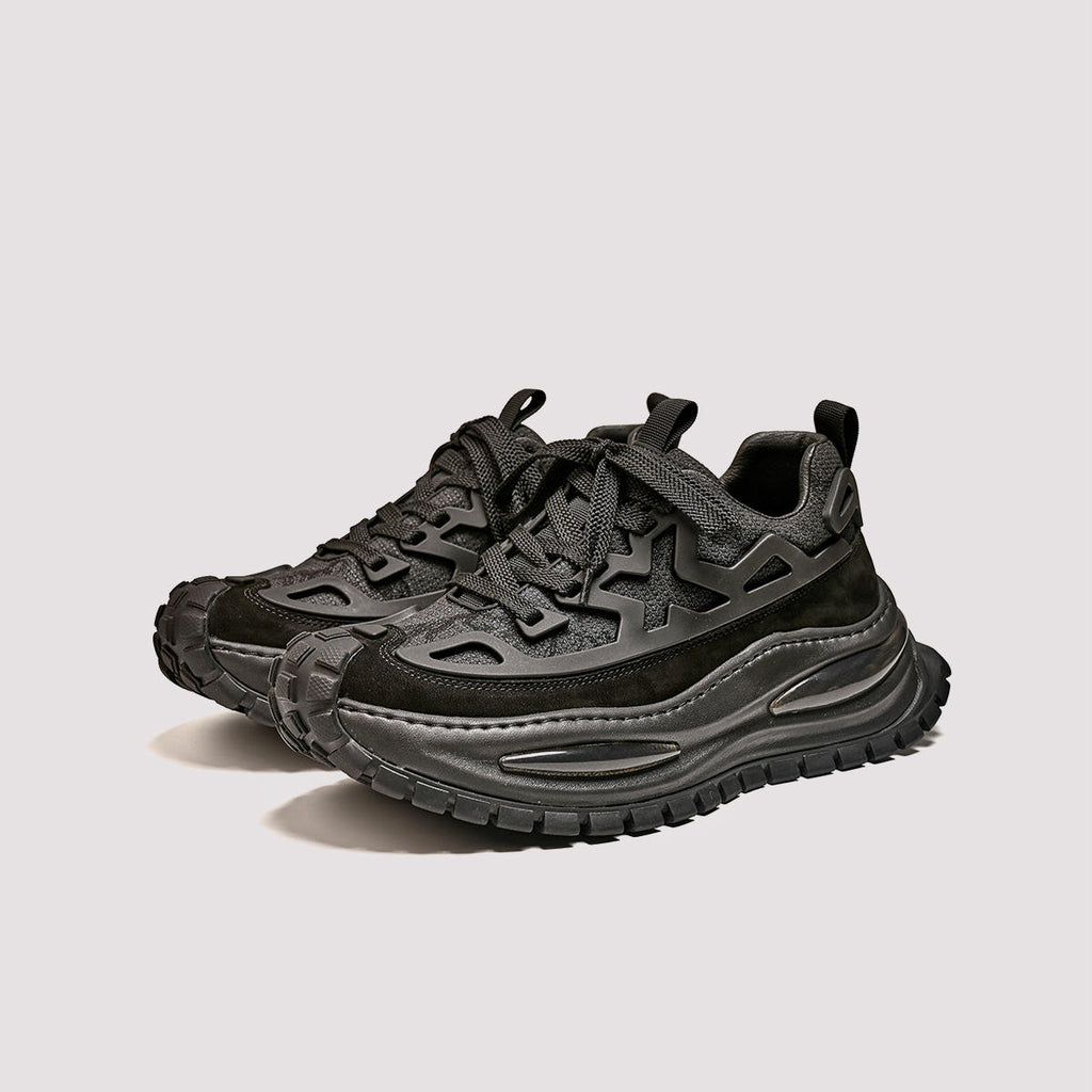 Leather Thick-Sole Outdoor Breathable Anti-Slip Sneakers
