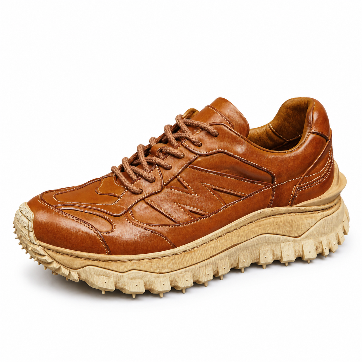 Men's Casual Stylish Handcrafted Lace-up Platform Shoes